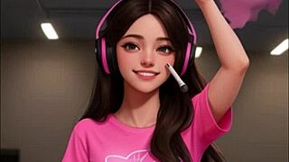 ai generated mona hentai cartoon