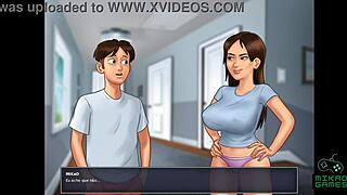 Summertime saga ep 32 - ela veio no quarto pra mamar e sentar