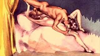 Vintage erotic drawings bring steamy fantasies to life