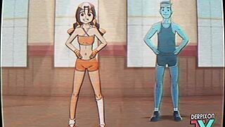 Eri-chan's home workout routine in anime style