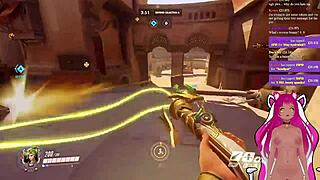 Vtuber Lewdneko Plays Overwatch and Gets Spanked in Hentai Anime Part 1