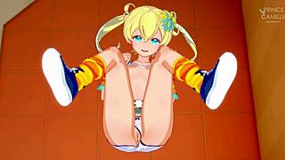 in the dressing room with emo moegi from kiratto pri chan