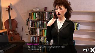 flirting with the boss in this hentai game at work