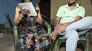 Beautiful girlfriend gives blowjob to her friend for the first time in this Hindi sex video