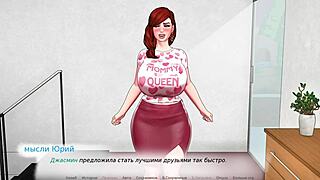 18-19 yo girlfriend gets her throat fucked in anime game