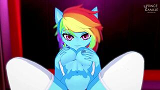 rainbow dash riding after touching
