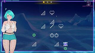 milf hunter chases anime babe from behind in hentai game