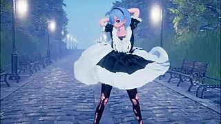 cute anime girl dances seductively and gets fucked in hentai part 2