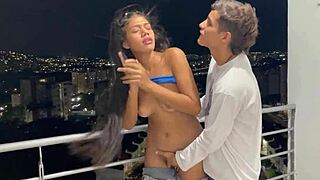 I give my small step-sister a huge cock to suck and fuck
