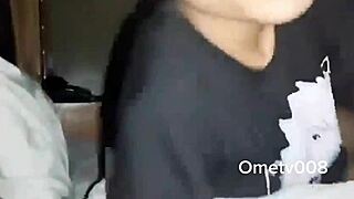 Amateur couple's kinky hotel stay with mother in law