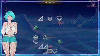 milf hunter chases anime babe from behind in hentai game