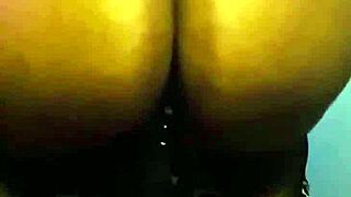 Anime girl toys her big ebony ass