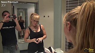 Sabrina Moon spits on dildo blowjob