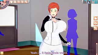 gwen tennison with big curves squirts hard in wild hentai game scene. anime fans love this!