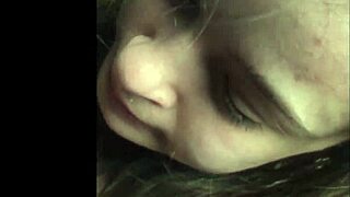 Beautiful blue-eyed brunette gets a black cock in her mouth and wants more