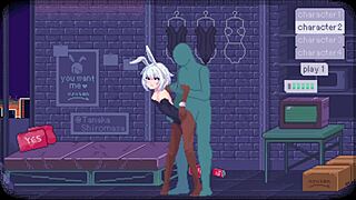 Animated hentai game with sexy bunny girl character