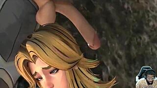 Deepthroat and tight pussy action in anime night club
