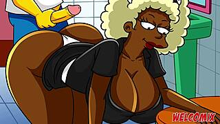fucking the big butt housemaid in wild cartoon action