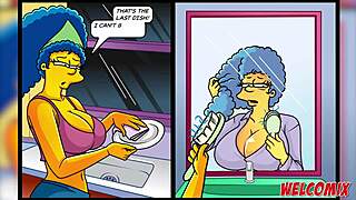 fucking the big butt housemaid in wild cartoon action