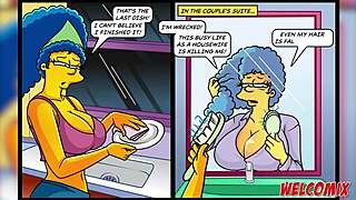 fucking the big butt housemaid in wild cartoon action