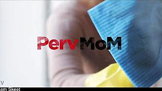 Stepmother punishes me with a hard cock and ball busting until I cum