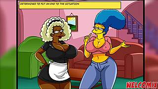fucking the big butt housemaid in wild cartoon action