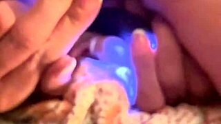 Face down and spread open for close-up view