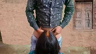 Village husband and wife share passionate romantic sex