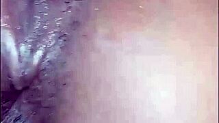 Young skinny black teen gets a wet sloppy blowjob