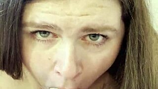 sexy bbw poppy cohen sucking cock pov with big tits