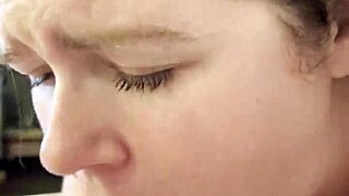 sexy bbw poppy cohen sucking cock pov with big tits