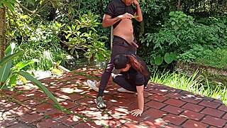 i arrived late to training and my coach punished me with a spectacular outdoor fuck