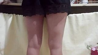 Sizzling hot Brazilian maid in tight clothing drives me wild