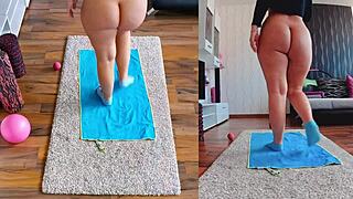 naughty naked workout, dual cam edition. watch if you dare to see my big ass