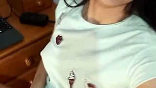 Horny Latina Squirts Cum During Homemade Masturbation!