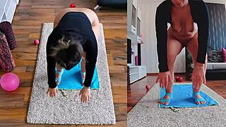 naughty naked workout, dual cam edition. watch if you dare to see my big ass