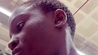 Man, that Nigerian bitch just masturbating wild in West Hills Mall bathroom!