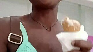 Man, that Nigerian bitch just masturbating wild in West Hills Mall bathroom!