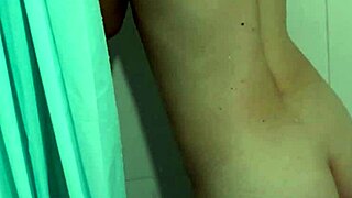 Stepmother seduces stepson in the shower in a homemade video