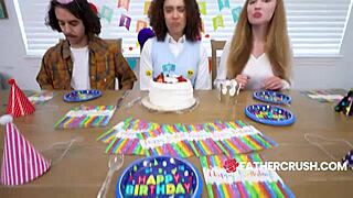 Virgin teen's tight pussy aches for stepdad's thick knob.