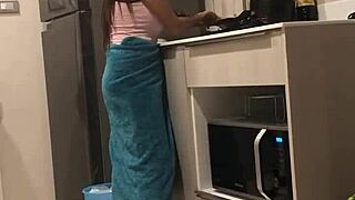 Beautiful Thai woman with large breasts in a sexy video