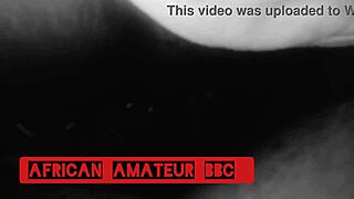 Black couple having sex with a big black cock