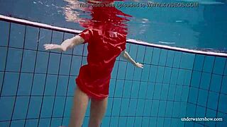 sexy avenna swims nude in the pool