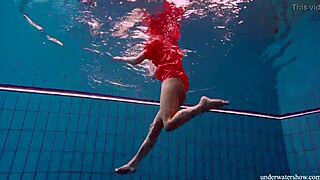 sexy avenna swims nude in the pool