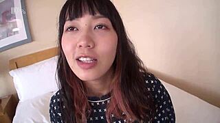 Kanae Miyata, one week from delivery, gets an unbelievable creampie inside
