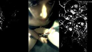 Cute amateur shemale Khora masturbates her beautiful bodybuilder body with long legs 😍