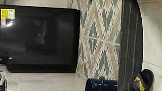 Perverted step-nephew bends over milf wife for cum in mouth while husband is away