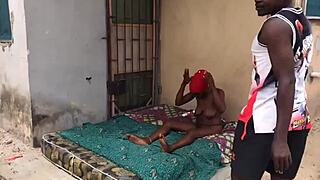 My stepmother services my dick outdoors anytime