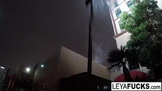 This hooker anally pleases her pimp on snowy streets 😈