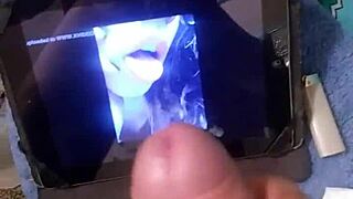 I made a hot tribute to Angeles del Mar with cumshots on her shemale cock